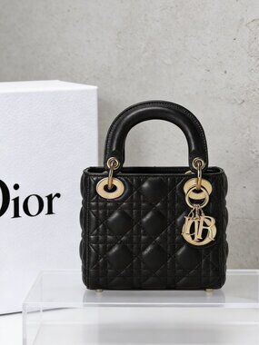 Mini Lady Dior Bag Black Cannage Lambskin